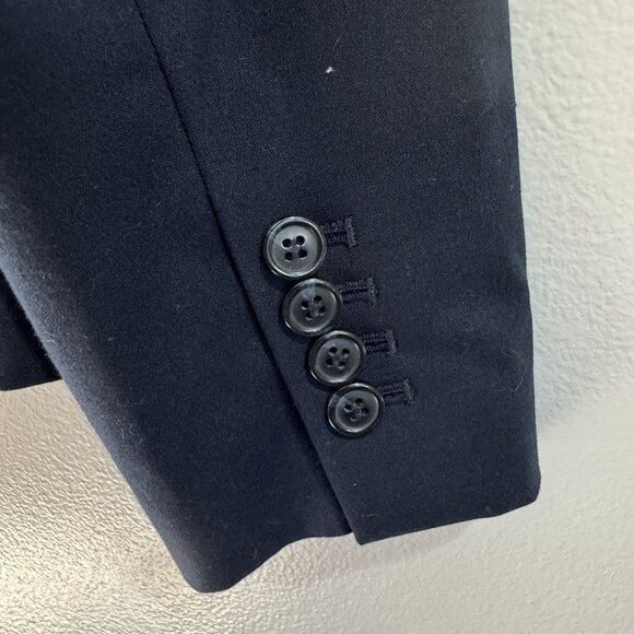 Ann Taylor Blazer Jacket Navy Blue 12 / L Single Button Career Suit Separate - Picture 4 of 7